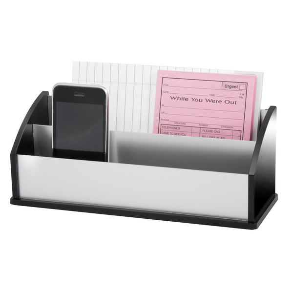 Kantek Black Acrylic and Aluminum Letter and Message Sorter BA-350